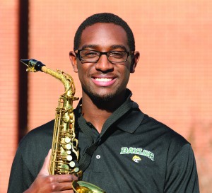 Ceon Rumphs is the Golden Wave Marching Band’s first African American drum major.