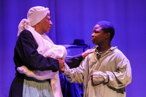 Carol Dugat stars as Sojourner Truth in Mission Waco's MLK play, "A Woman Called Truth," held at the Jubilee Theater on January 19, 2015. Kevin Freeman | Lariat Photographer