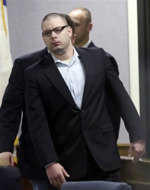 Eddie Ray Routh walks into court for a pretrial proceeding, Tuesday, Feb. 10, 2015, in Stephenville, Texas. The former Marine is accused of killing Navy SEAL sniper Chris Kyle and Kyle's friend Chad Littlefield at a gun range on Feb. 2, 2013. (AP Photo/LM Otero, Pool)