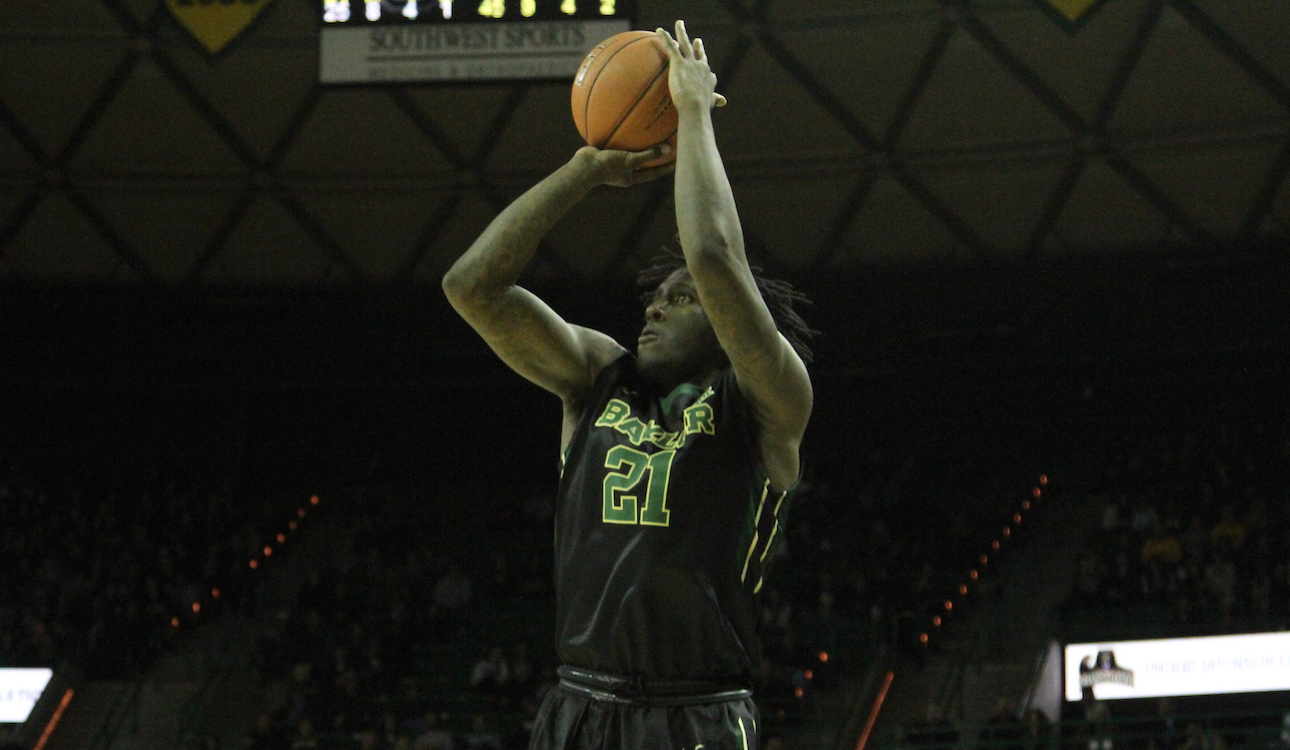 Junior forward Taurean prince shoots during No. 19 Baylor's 78-66 win over No. 20 West Virginia on Saturday. Prince led the way with 20 points. Kevin Freeman | Lariat Photographer