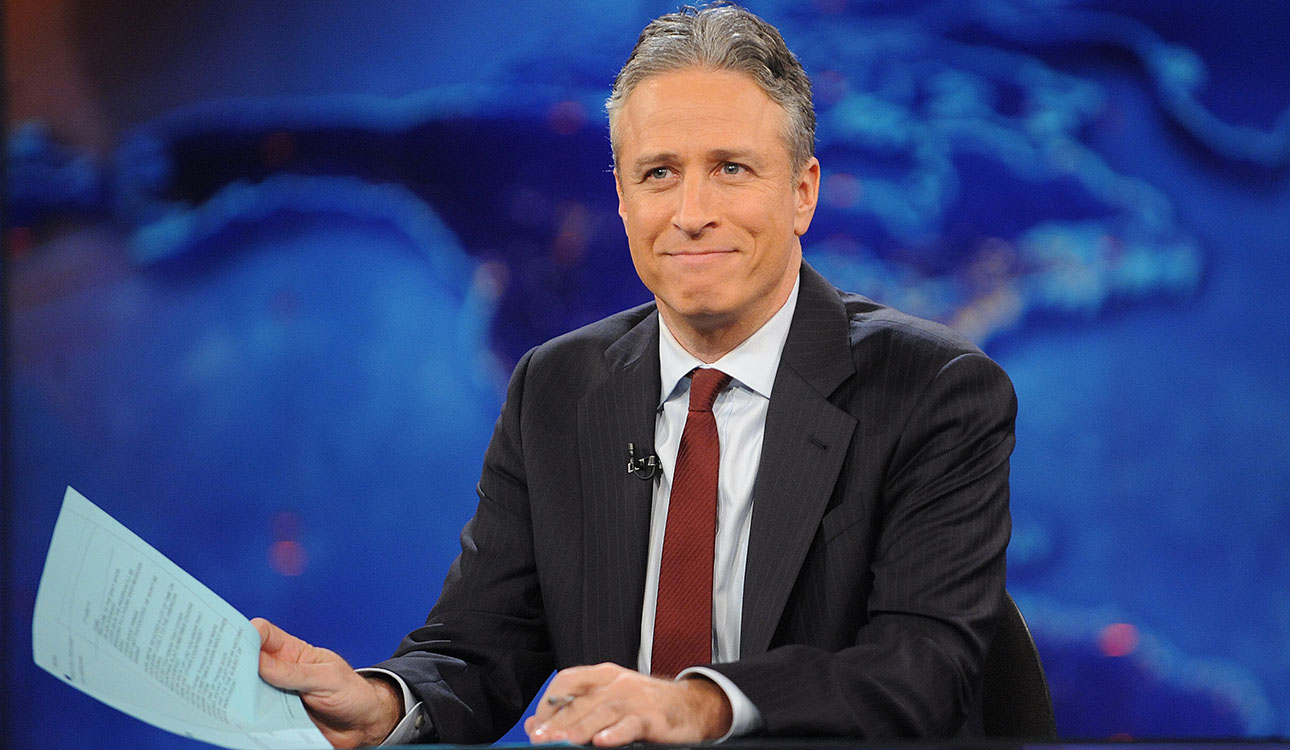 FILE - This Nov. 30, 2011 file photo shows television host Jon Stewart during a taping of "The Daily Show with Jon Stewart" in New York. Comedy Central announced Tuesday, Feb. 10, 2015, that Stewart will will leave "The Daily Show" later this year. Associated Press
