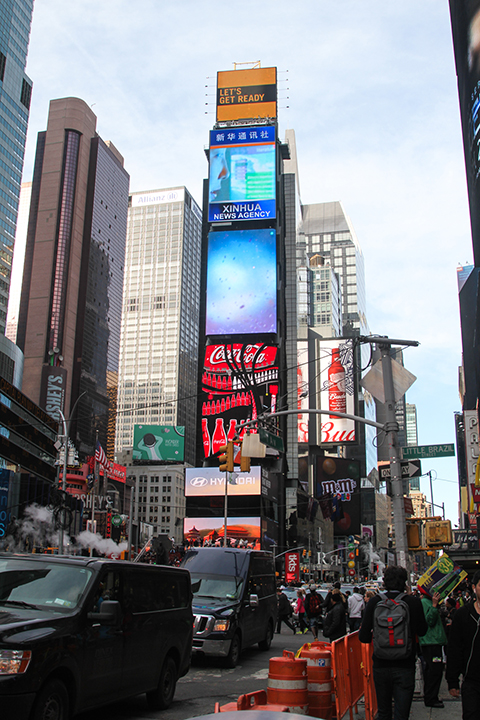 Times Square in New York City is just as impressive during the day as it is at night. There's nothing quite like the hustle and bustle of the city.