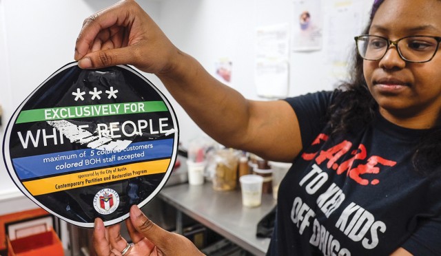 Austin initiates investigation over segregation stickers