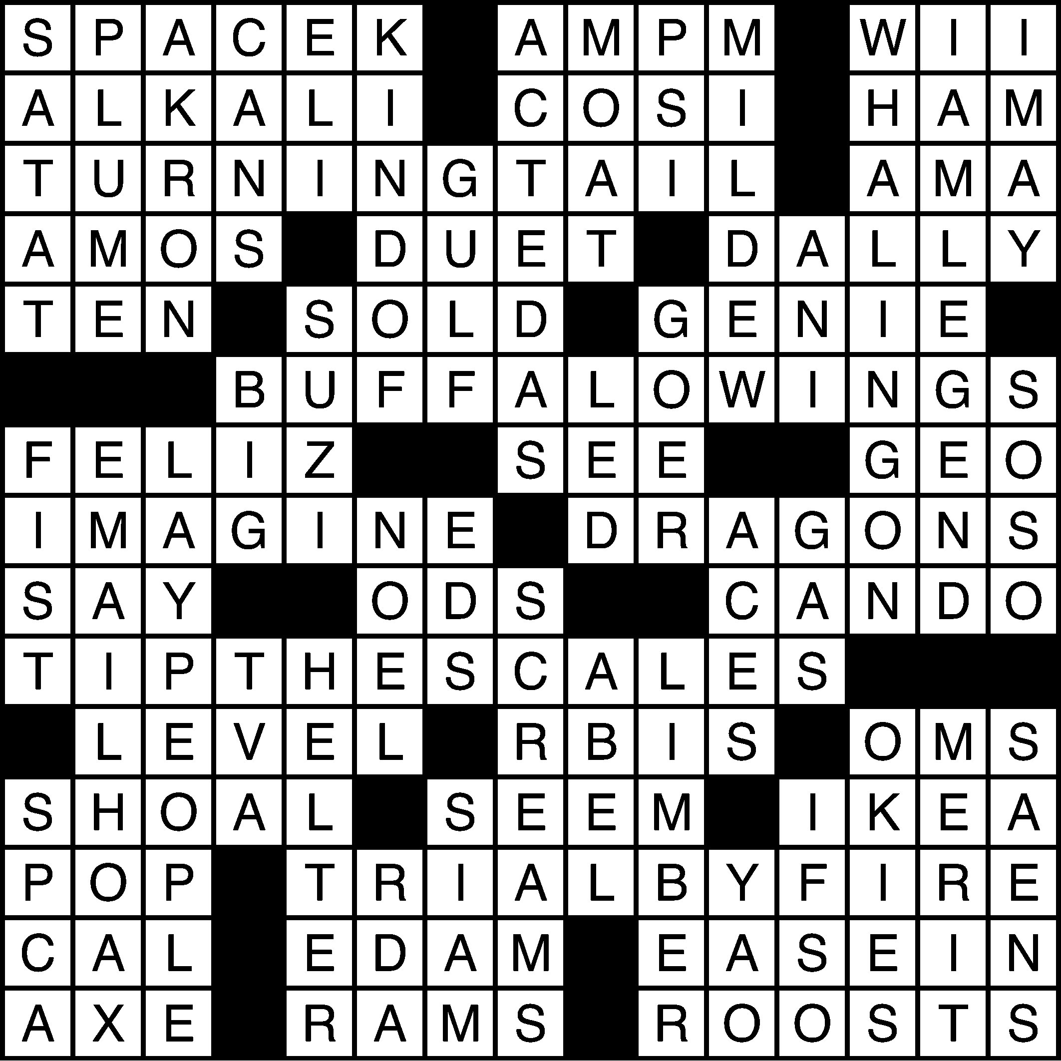 At one point crossword