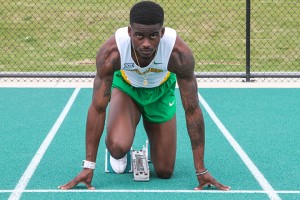 Sophomore track star Trayvon Bromell has been one of the most successful underclassmen in track history. The Florida native won the 100-meter national championship and run the first sub-10 second run in high school history. Skye Duncan | Lariat Photo Editor