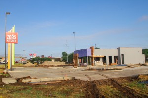 Construction for Zoe's Kitchen, a Mediterranean restaurant, was in consideration late March 2015 and is now in progress of opening its doors to Wacoans. Zoe's Kitchen is located on South Valley Mills Drive off of Interstate 35 next to Potbelly and Starbucks.