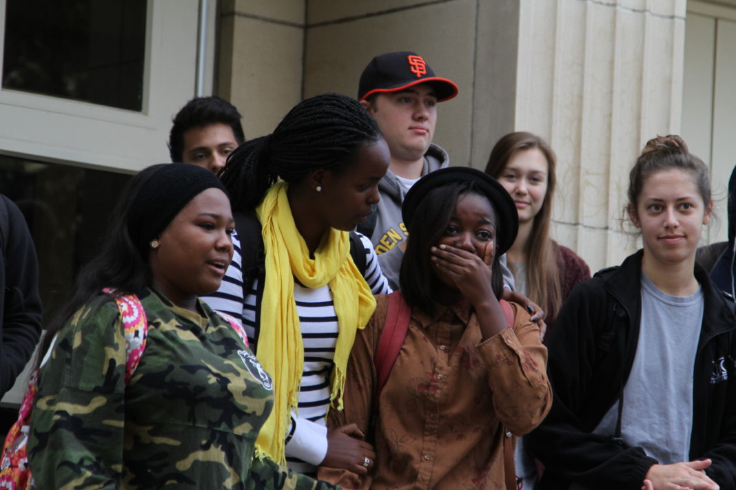 Students, faculty and staff walk in solidarity with student - The ...