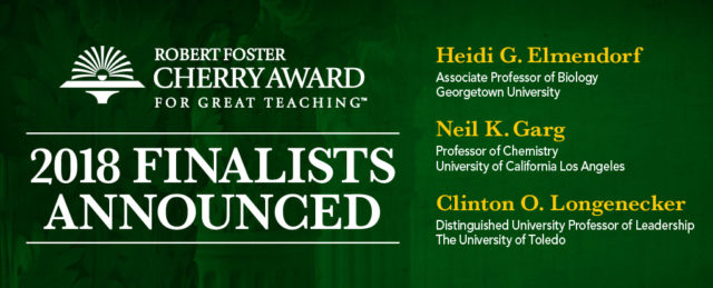 Biennial competition for outstanding professors narrows down to three finalists