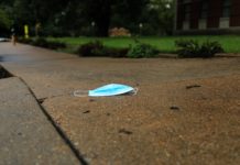 Disposable masks could contribute to cluttered campus