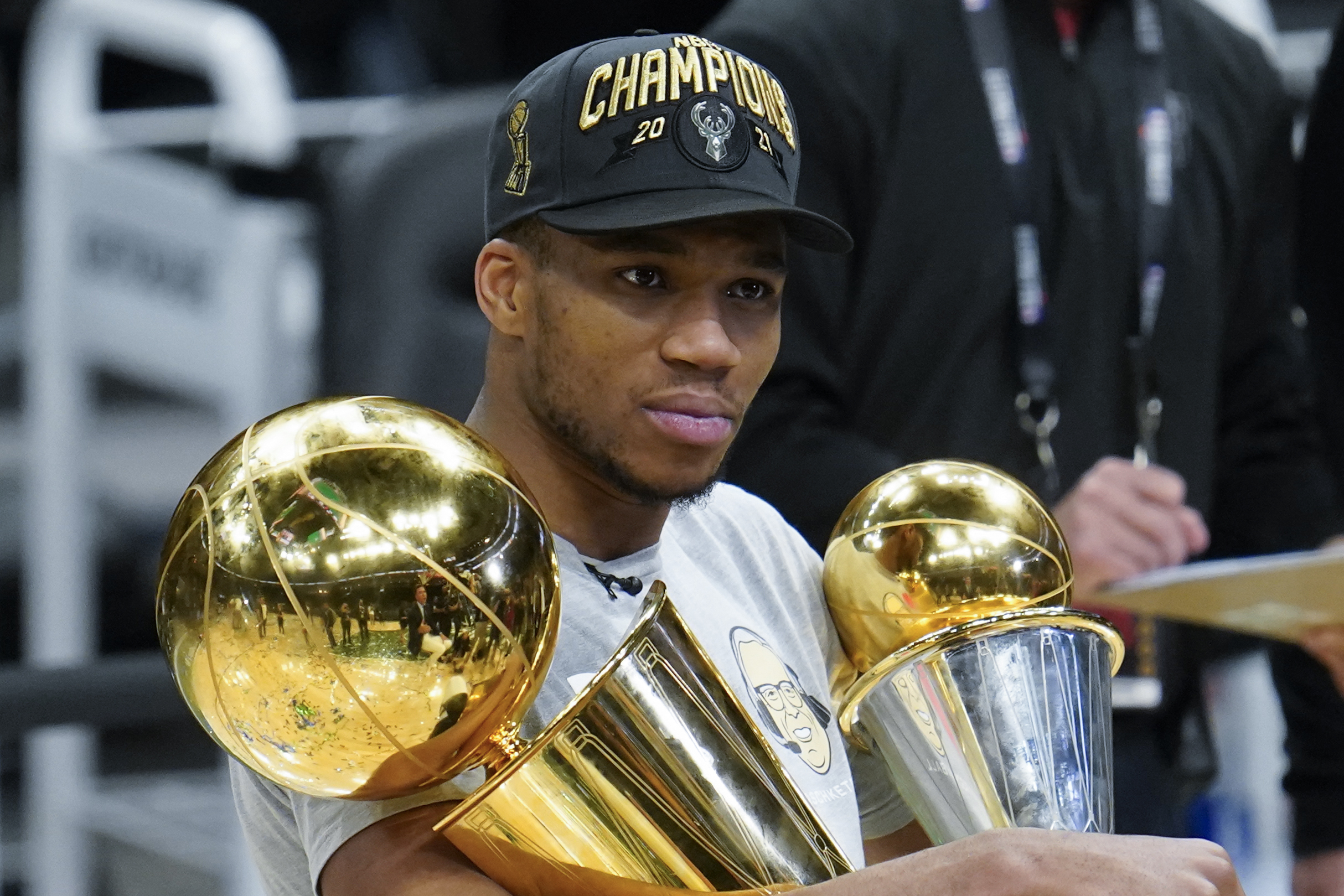 Giannis Antetokounmpo NBA Finals Champion and MVP photo -select size