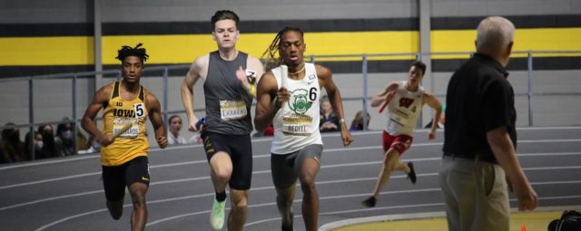 Sophomore sprinter Dillon Bedell helped push the men's 4x400 relay to a gold place finish as well as a top eight national time Saturday at the Rod McCravy Memorial in Lexington, Ky. Photo courtesy of Baylor Athletics