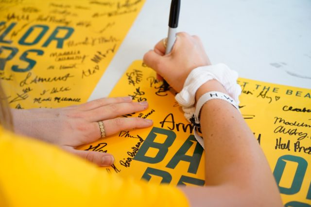 Baylor athletes signed banners and more for fans at Meet the Bears.Assoah Ndomo | Photographer