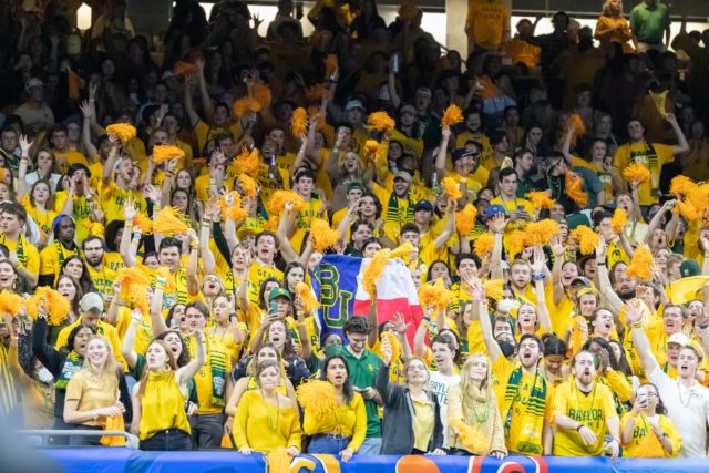 The sea of gold among the student section during the 2022 Sugar Bowl on Jan. 1, 2022. Josh Wilson | Roundup