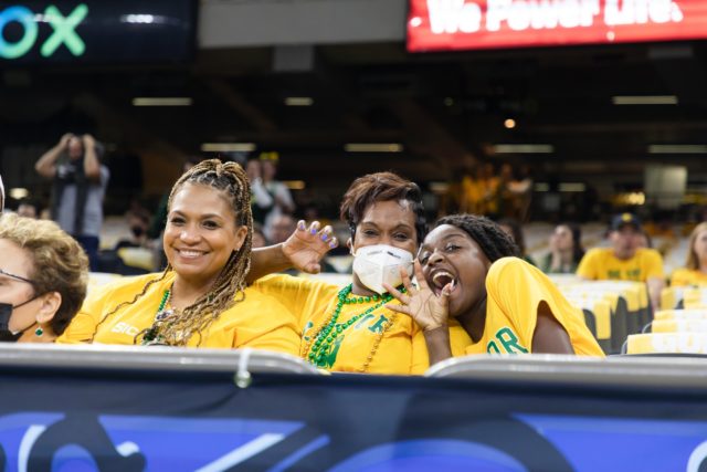 Baylor fans decked out in "Geaux Gold" gear for the 2022 Sugar Bowl on Jan. 1, 2022. Josh Wilson | Roundup