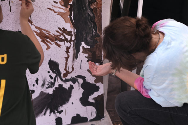 The Baylor community honors Joy's memory by filling in a color by number painting of her.
Grace Everett | Photo Editor