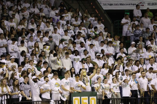 Monday's game was a white out-themed game in support of the Baylor Bears. Assoah Ndomo | Photographer