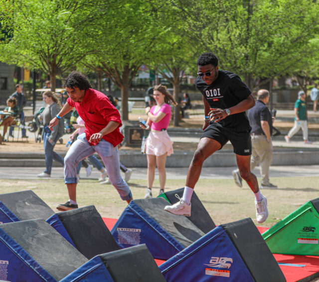 There were many obstacle courses on campus for students. Kenneth Prabhakar | Photo Editor