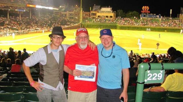 Daniel and his family at a baseball game together. Photo courtesy of Dana Jones