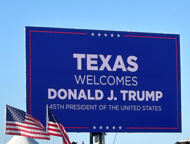 Former President Trump said he loved visiting Texas and was excited to make this his first campaign stop for his 2024 bid for the presidency. Kenneth Prabhakar | Photo Editor
