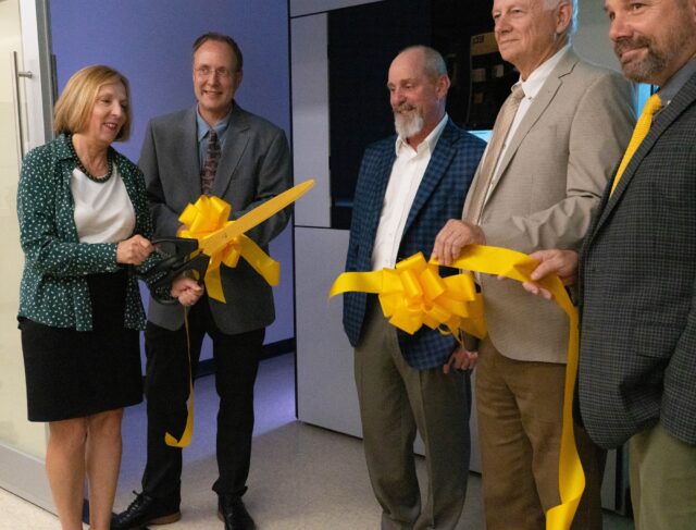 The ribbon cutting ceremony to introduce an $8 million microscope was long-awaited.