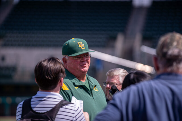 Head coach Mitch Thompson is entering his second year at the helm of Baylor baseball. Lilly Yablon | Photographer