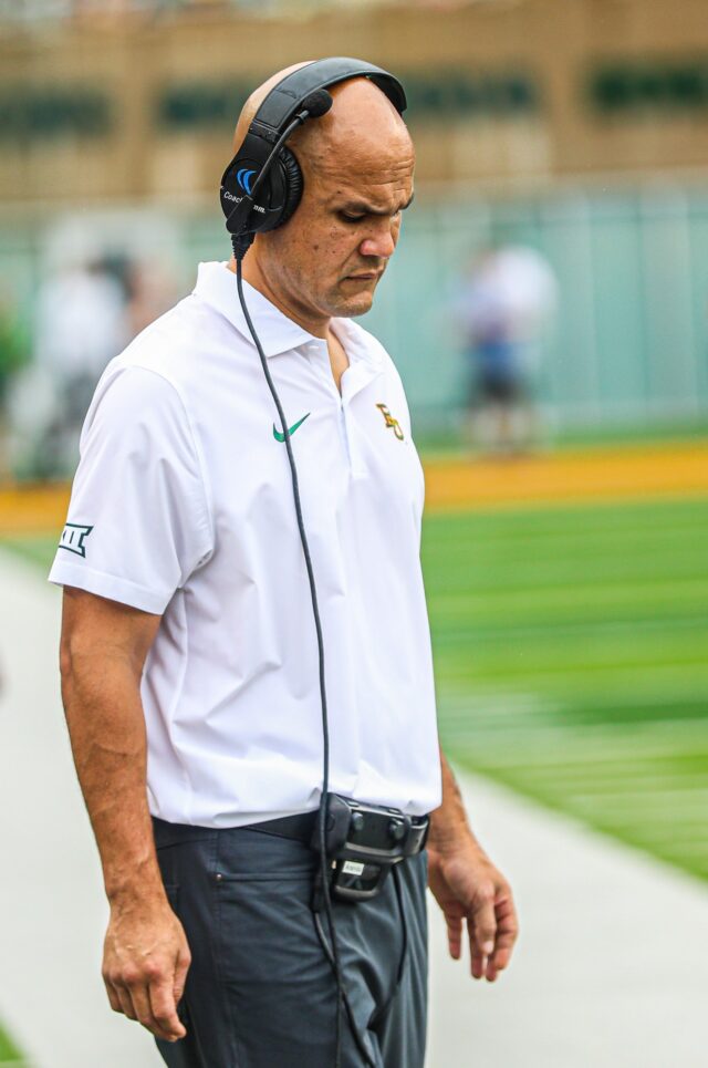Baylor head coach Dave Aranda's overall record now sits at 23-21 in his fourth year at the helm. Kenneth Prabhakar | Photo Editor
