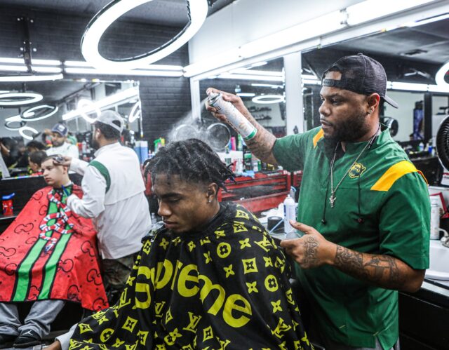 Lunechi said he doesn't have a favorite type of haircut to give someone, and that he just wants to make his customers happy. Kenneth Prabhakar | Photo Editor