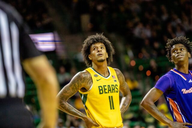 Saturday marked the second time in the last three games that senior forward Jalen Bridges has hit four or more threes and the eighth time he has hit four or more threes in his career.