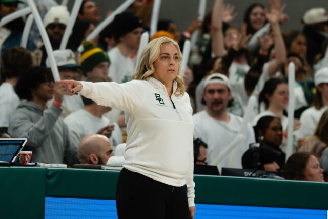 Head coach Nicki Collen is now 14-13 against ranked opponents at Baylor. Assoah Ndomo | Photographer