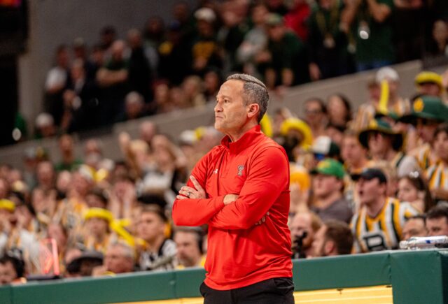 Texas Tech head coach Grant McCasland, a Baylor graduate, played on the Bears' men's basketball team from 1995-99 and was one of Baylor head coach Scott Drew's assistants from 2011-16. Lilly Yablon | Photographer