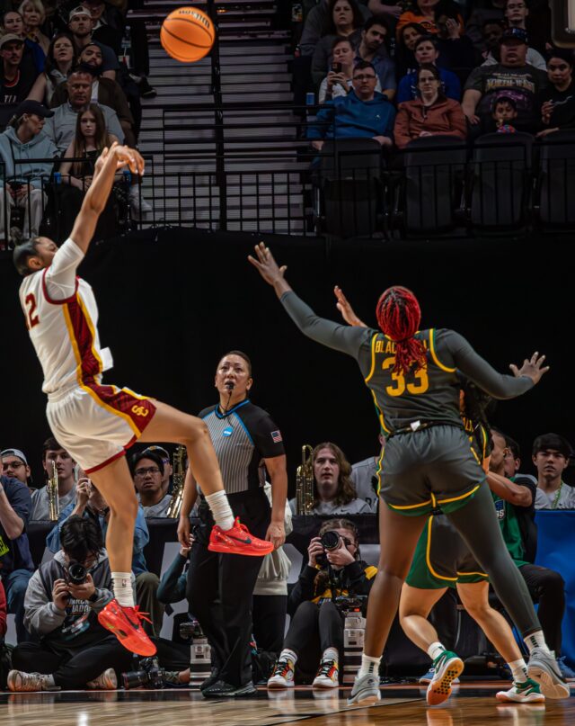 USC freshman guard JuJu Watkins (12) recorded her program-best 14th game with 30 or more points on Saturday. Michael Haag | Sports Editor