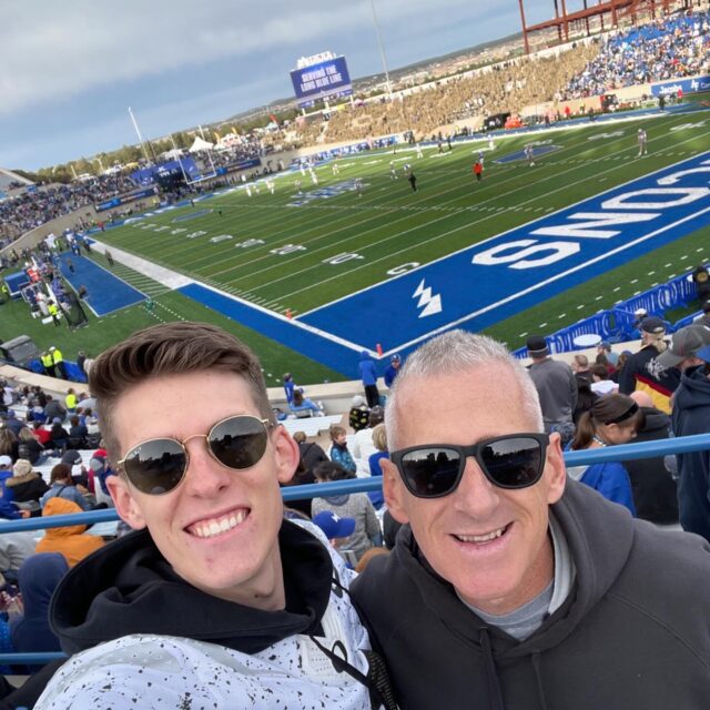 Blending our two worlds, my dad and I visited the Air Force Falcons for a home game over the holiday break in 2023. George Schroeder | LTVN Executive Producer