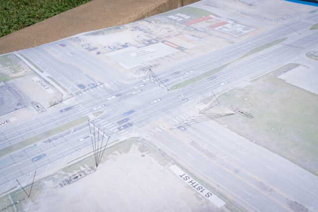 A diagram of the corner of Lasalle Ave and S 18th Street, one of the proposed areas for the "Six to Fix" initiative. Sam Gassaway | Photographer