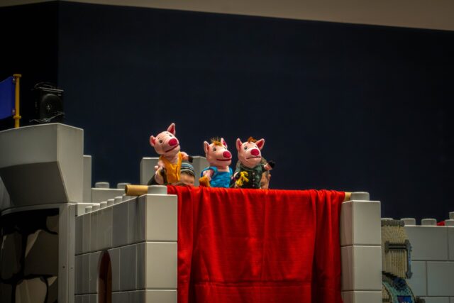 Waco families attended a live performance of “The Three Little Pigs," recited by colorful puppets with bubbly personalities at the Mayborn Museum on Monday. Sam Gassaway | Photographer
