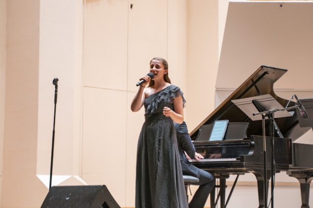 Senior vocalist Sara Burkhart took the stage for a performance of "Only You". Jake Schroeder | Photographer