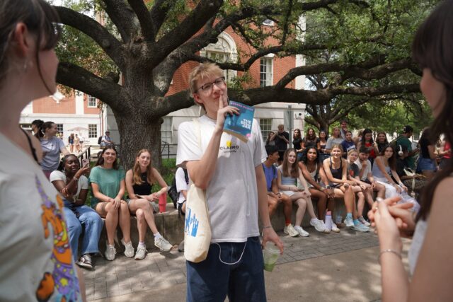 Contestants were grilled by judges and fans alike on how truly performative they really are at the Performative Male Contest Friday afternoon at Vera Daniel Plaza. Caleb Garcia | Photographer