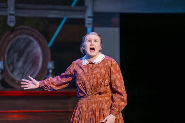 Marmee March (Sophomore Madison Quinter) sings out after receiving news from her husband. Jake Schroeder | Photographer