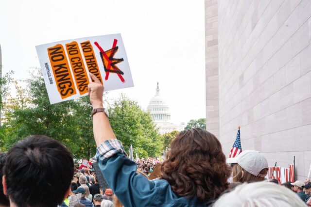 During speeches from Sens. Bernie Sanders of Vermont and Chris Murphy of Connecticut, as well as Bill Nye, Mehdi Hasan, and several others, members of the crowd jeered and shouted as the speakers remarked on the current administration and the state of the government. Jake Schroeder | Photographer
