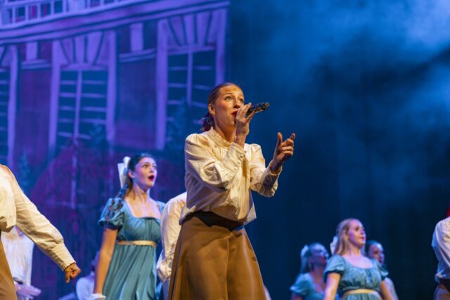 Alpha Chi Omega "reigned" on the Queen&squot;s parade during their performance of "Let them Eat Cake!" Jake Schroeder | Photographer