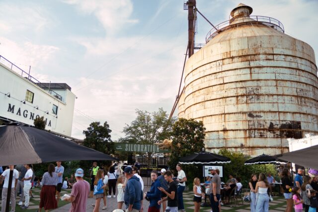Crowds of visitors at the Silo's waiting for the Forest Frank concert at the Silobration at the Magnolia Silos. Brady Harris | Photographer