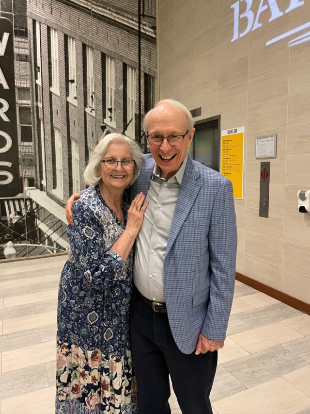 Lois and Dennis Myers at the Baylor Club