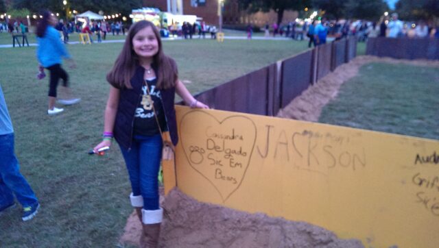Cassandra Delgado at the homecoming bonfire
