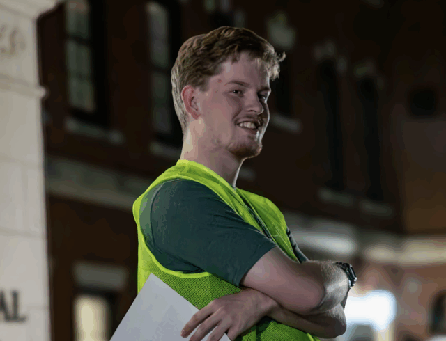 Waco sophomore Caleb Odle is one of the three gamemasters for this year's Human v. Zombies. Hannah Webb | Focus Editor