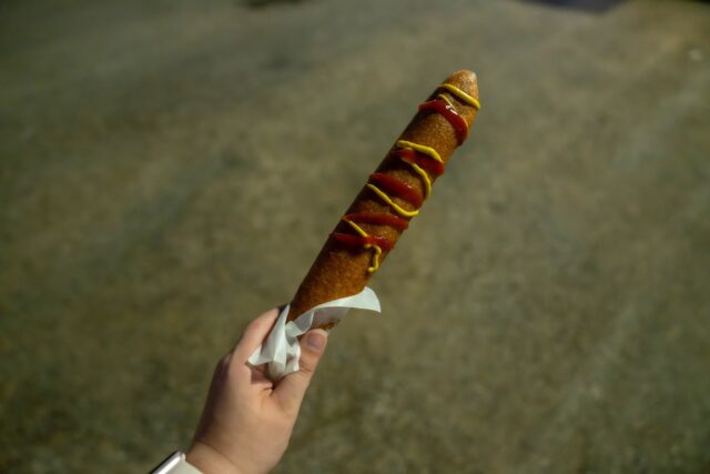 This corndog had a slightly sweet and crispy breading, with the dog inside being hot and savory. Mary Thurmond | Photo Editor