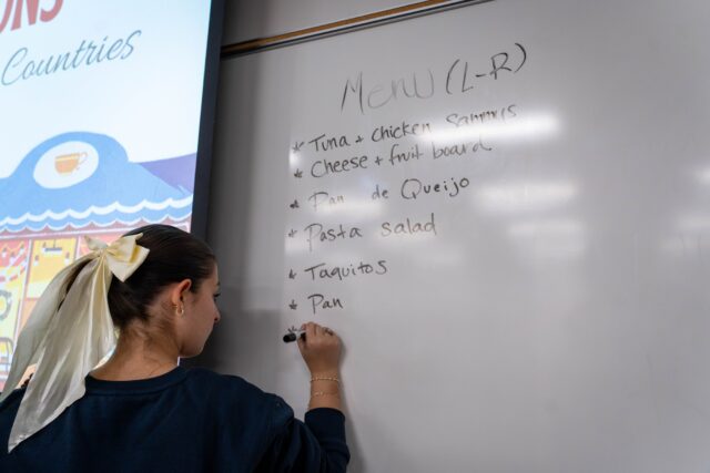 A variety of Portuguese potluck staples were offered at the PSA holiday celebration, including coffee and pão de queijo. Sam Gassaway | Photographer