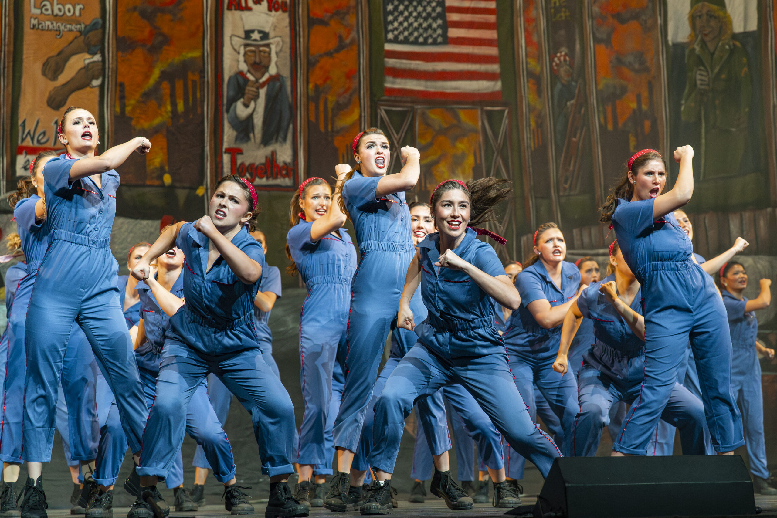 Echoing the iconic symbol "Rosie the Riveter," Kappa Kappa Gamma paints a picture of patriotism. Jake Schroeder | Photographer