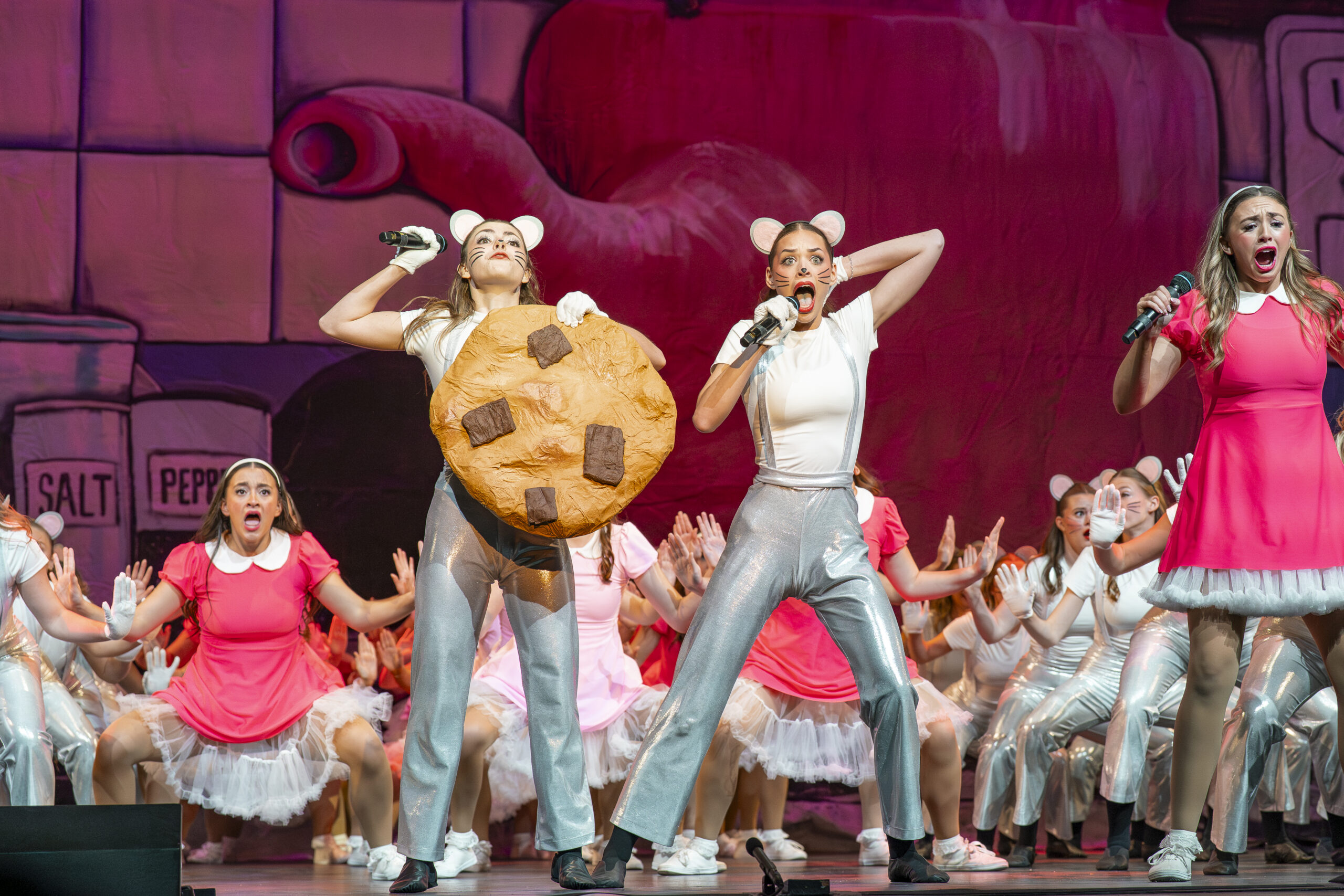 Delta Delta Delta's delicious act, inspired by the children's book "If You Give A Mouse A Cookie" centers around themes of friendship and color. Jake Schroeder | Photographer