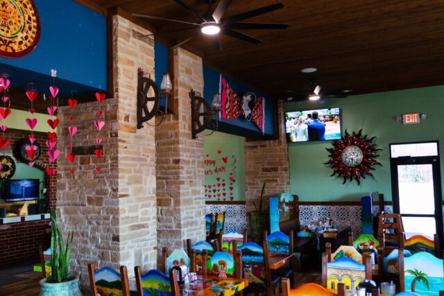 The main dining room inside El Charro Tapatio