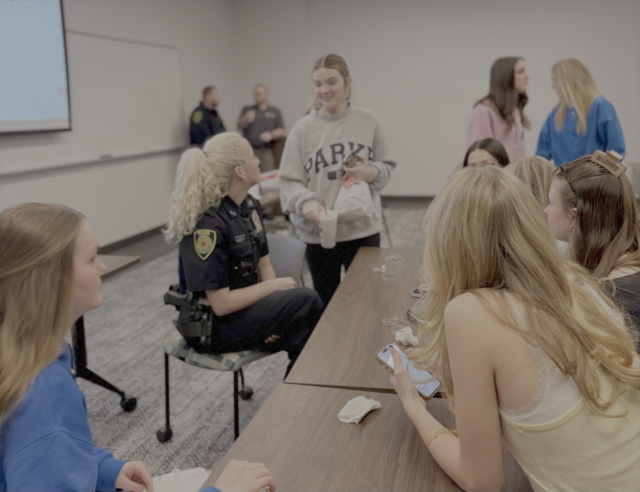 BUPD held a bracelet making event in Collins Hall last fall. Photo courtesy of Spencer Yim