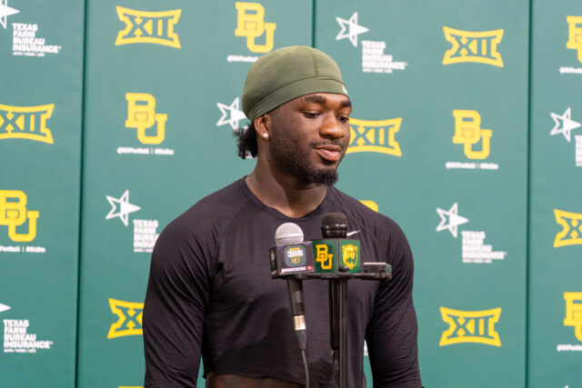 Redshirt senior safety Devin Turner speaks on his experiences and expectations for the upcoming season at the Allison Indoor Practice Facility on Tuesday evening. Caleb Garcia | Photographer